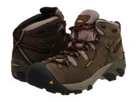 2016 Keen Utility Comfort Boots for Men - Detroit Mid Soft Toe - Black Olive/Leather Brown On Sale